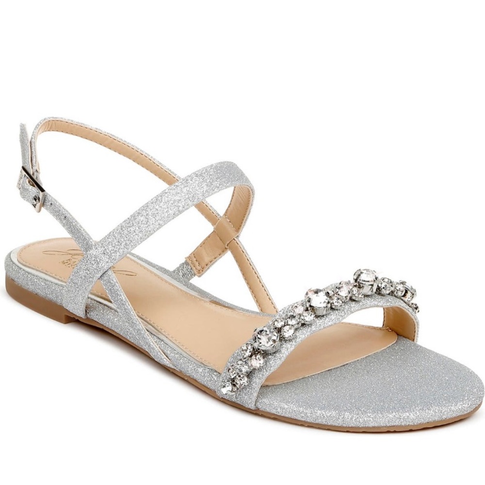 JEWEL BADGLEY MISCHKA Crystal Flat Sandal